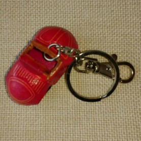 Leather small car key ring