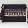 Black hand bag with Embroidery