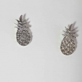 Silver pineapple earrings