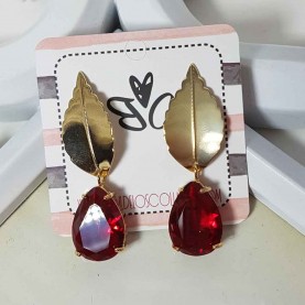 Long Earrings Abril red