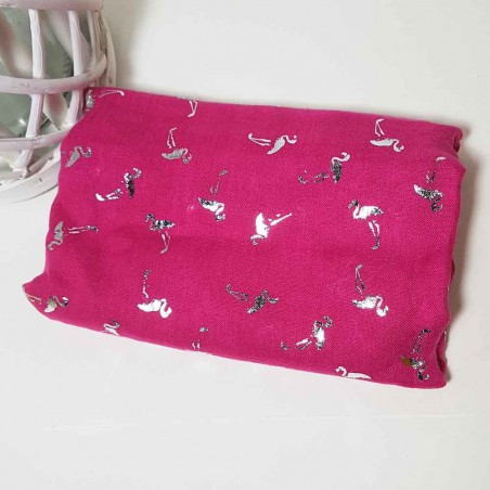 Pink flamingo scarf
