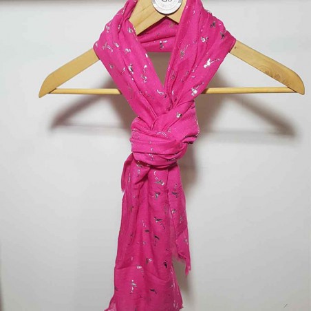 Pink flamingo scarf