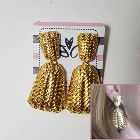 Long Golden Earrings style Espiga