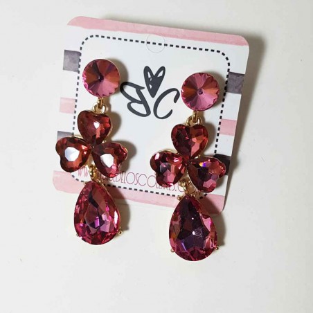 Light pink cristal earrings