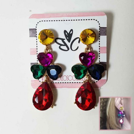 Light pink cristal earrings