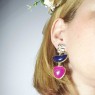 Earrings Ninfa pink and blue