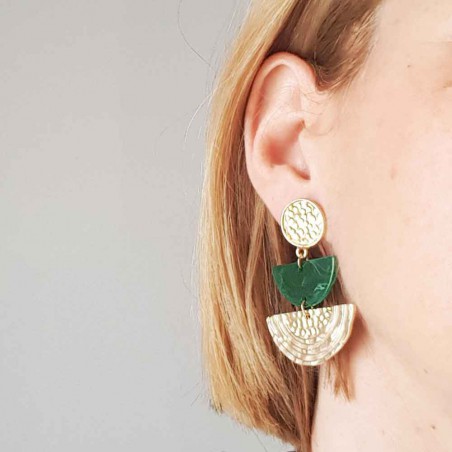 Green earrings style Livia