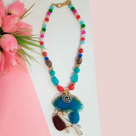 Short necklace mediterraneo multicolor