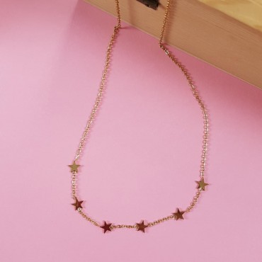 Steel Necklace Stars G.