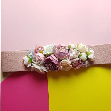 Pale Pink Flowers Belt
