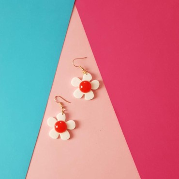 Customizable Earrings Flower Mini