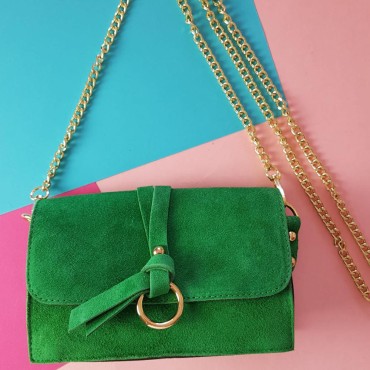Leather bag green
